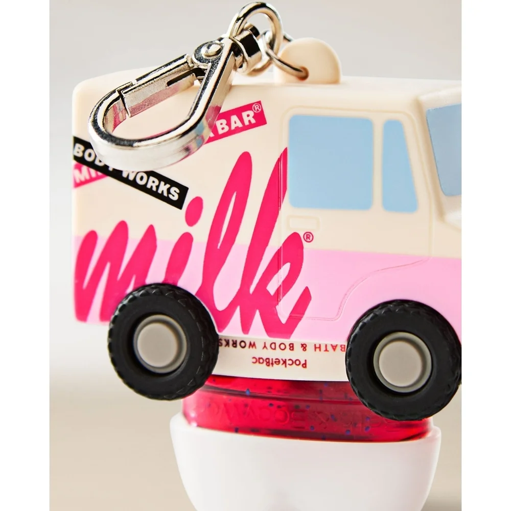 Bath & Body Works Milk Bar Truck Pocketbac Hand Sanitizer Holder New RARE